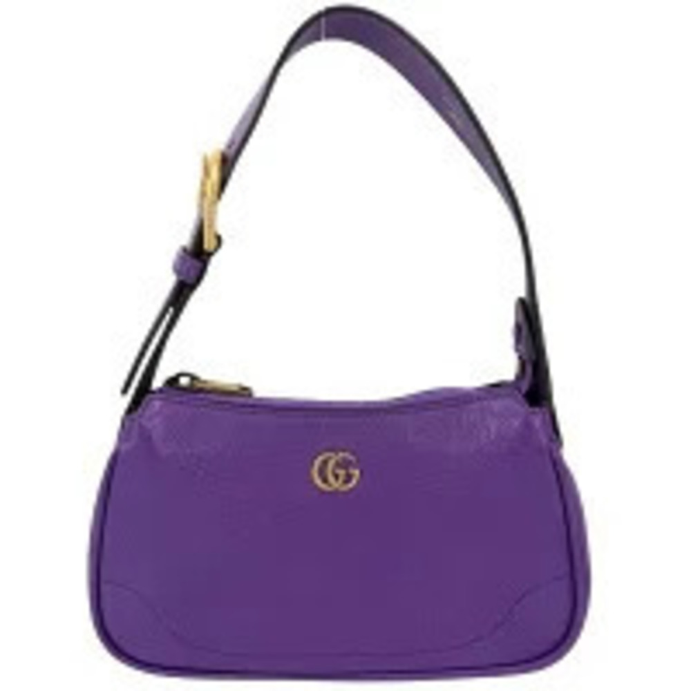 Gucci GG Marmont Aphrodite Hobo Shoulder Bag Leather Purple